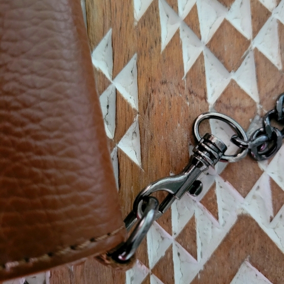 Real Leather bag w. Optional chain - Picture 7 of 13